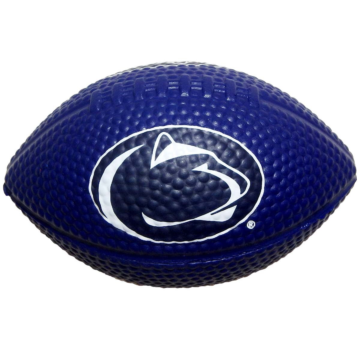 navy stress ball football with athletic logo image